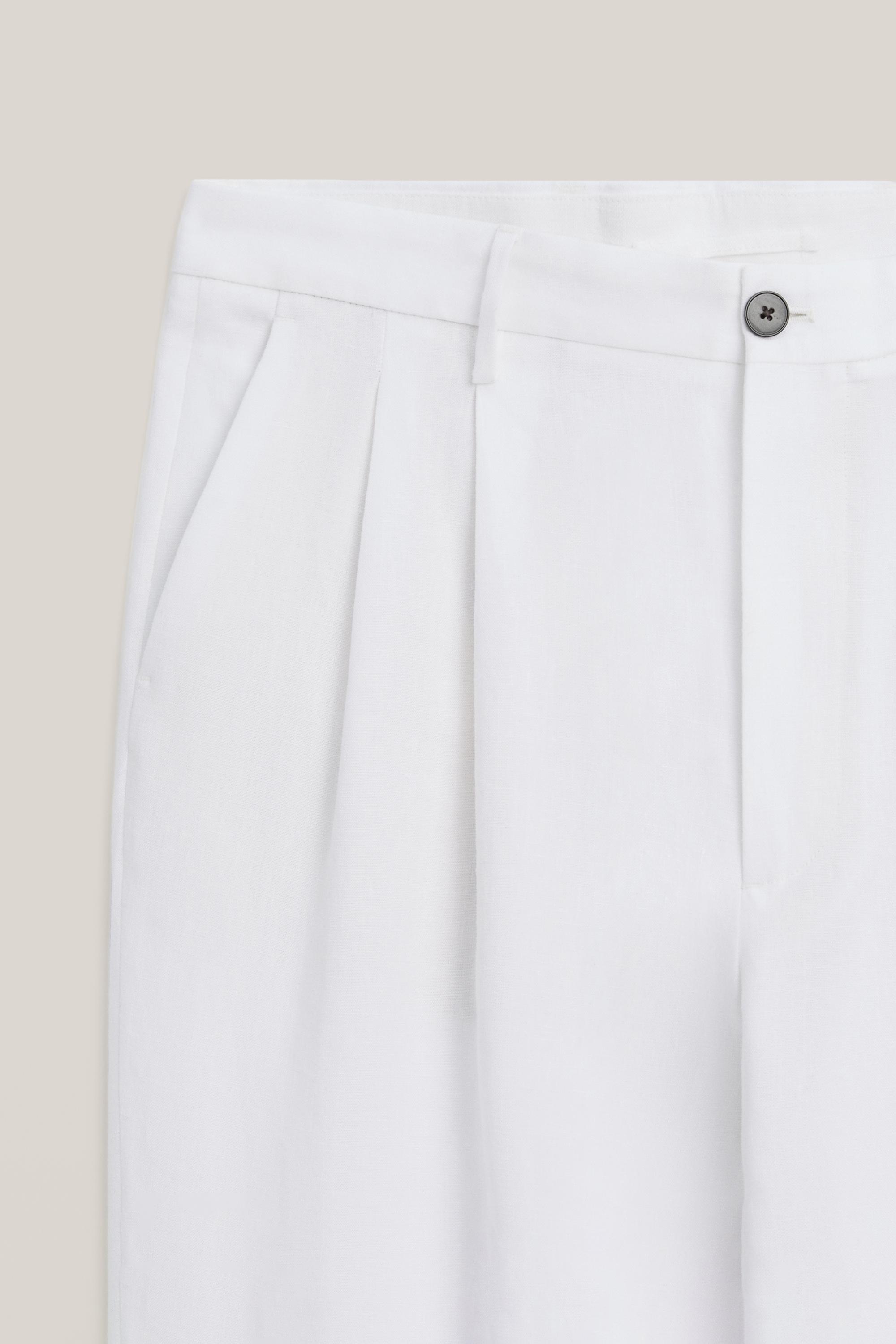 Linen trousers with double dart details - LIMITED EDITION